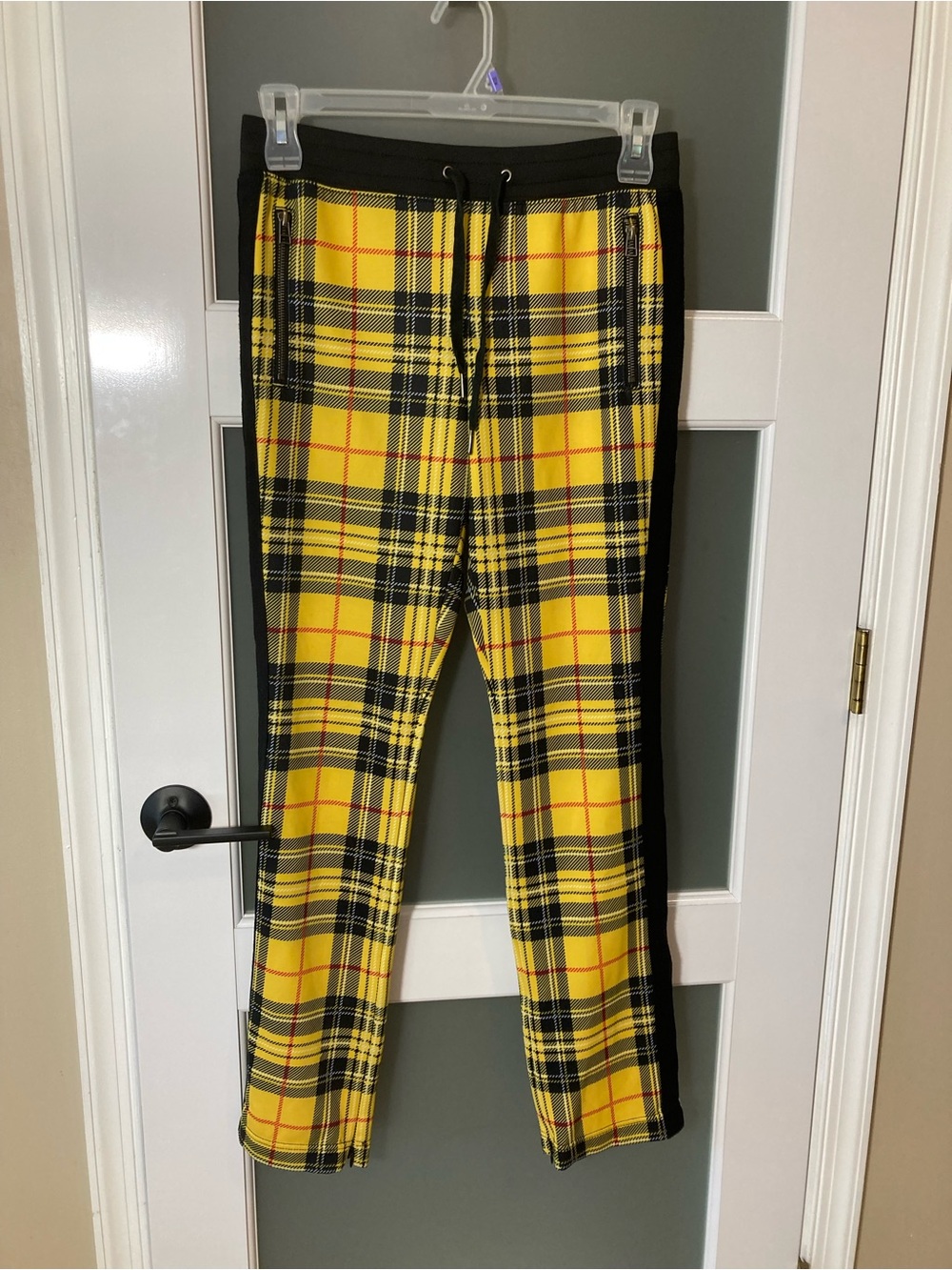 Pam & Gela - Stewart Plaid Cigarette Track Pants - M - EuC!